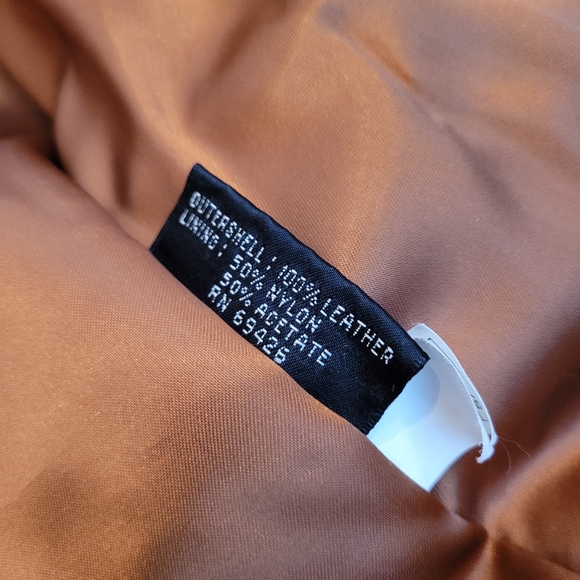 Georgetown Leather Design Tan Leather Jacket with Belt - Picture 14 of 14